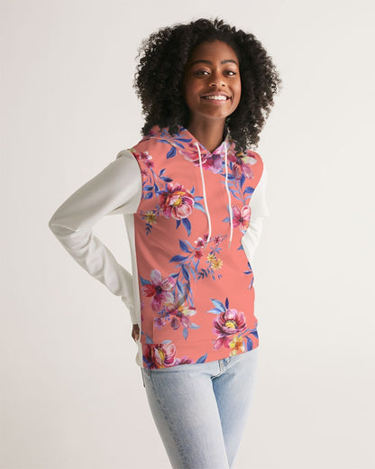 Peach Floral Women's Hoodie