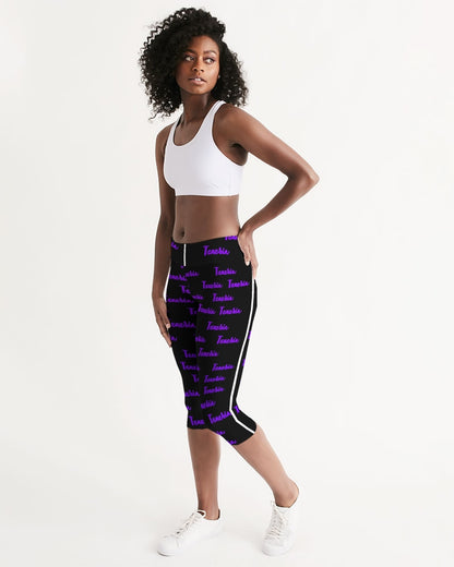 Texeria Monogram purple Women's Mid-Rise Capri