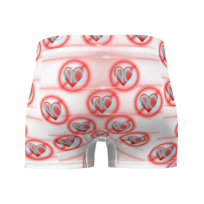 No Love 2 White Blue Boxer Briefs