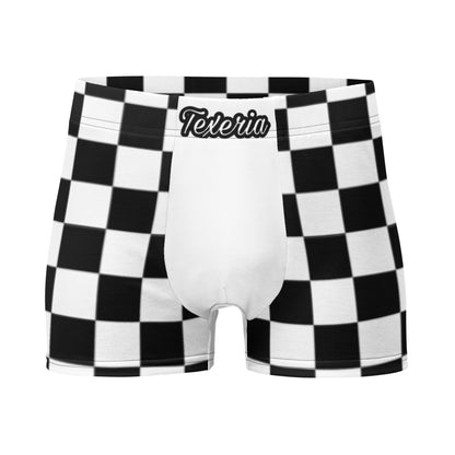 Checkerd White Boxer Briefs