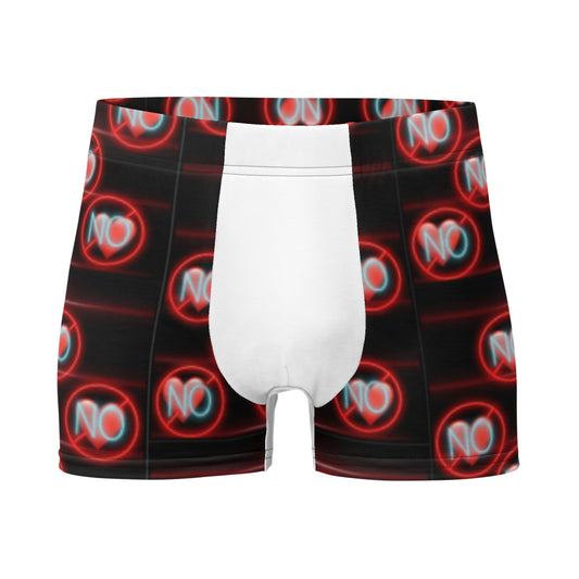 No Love 3 White Boxer Briefs