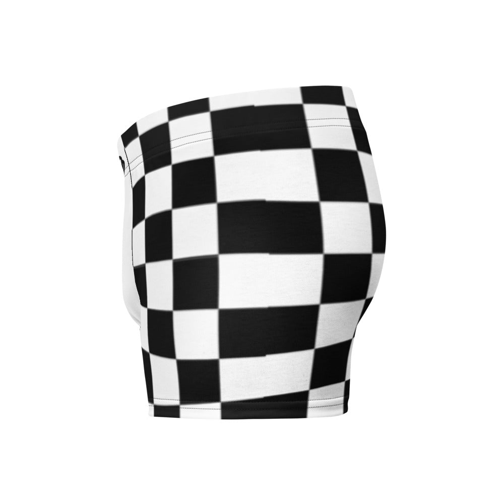 Checkerd White Boxer Briefs