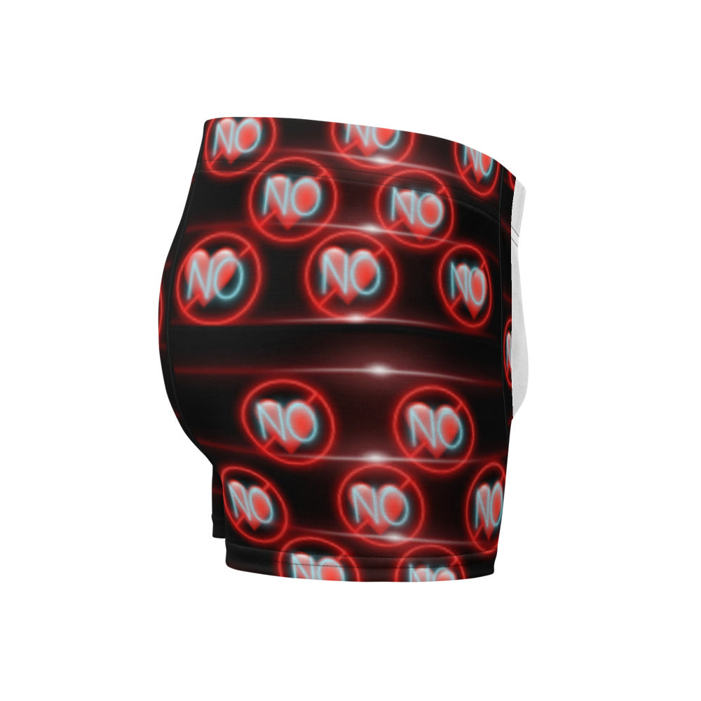 No Love 3 White Boxer Briefs