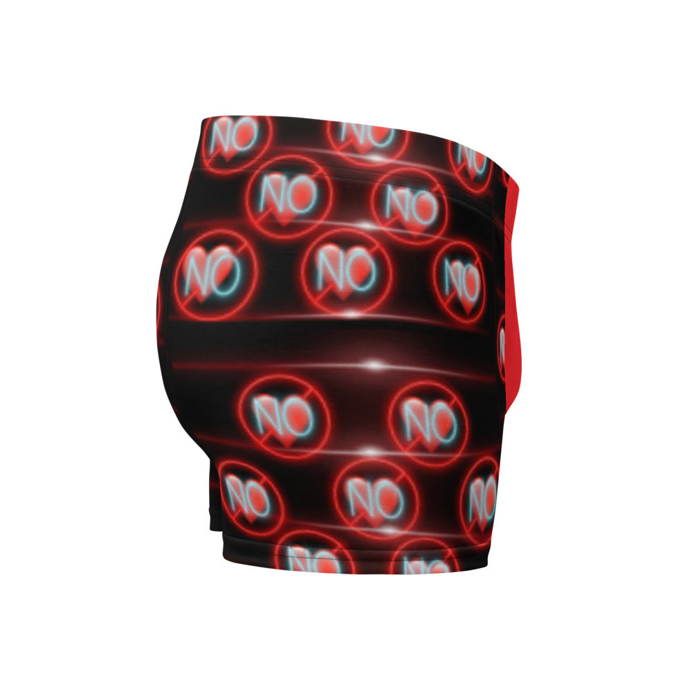 No Love 3 Red Boxer Briefs