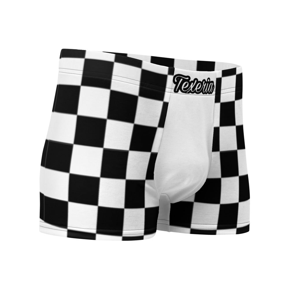 Checkerd White Boxer Briefs