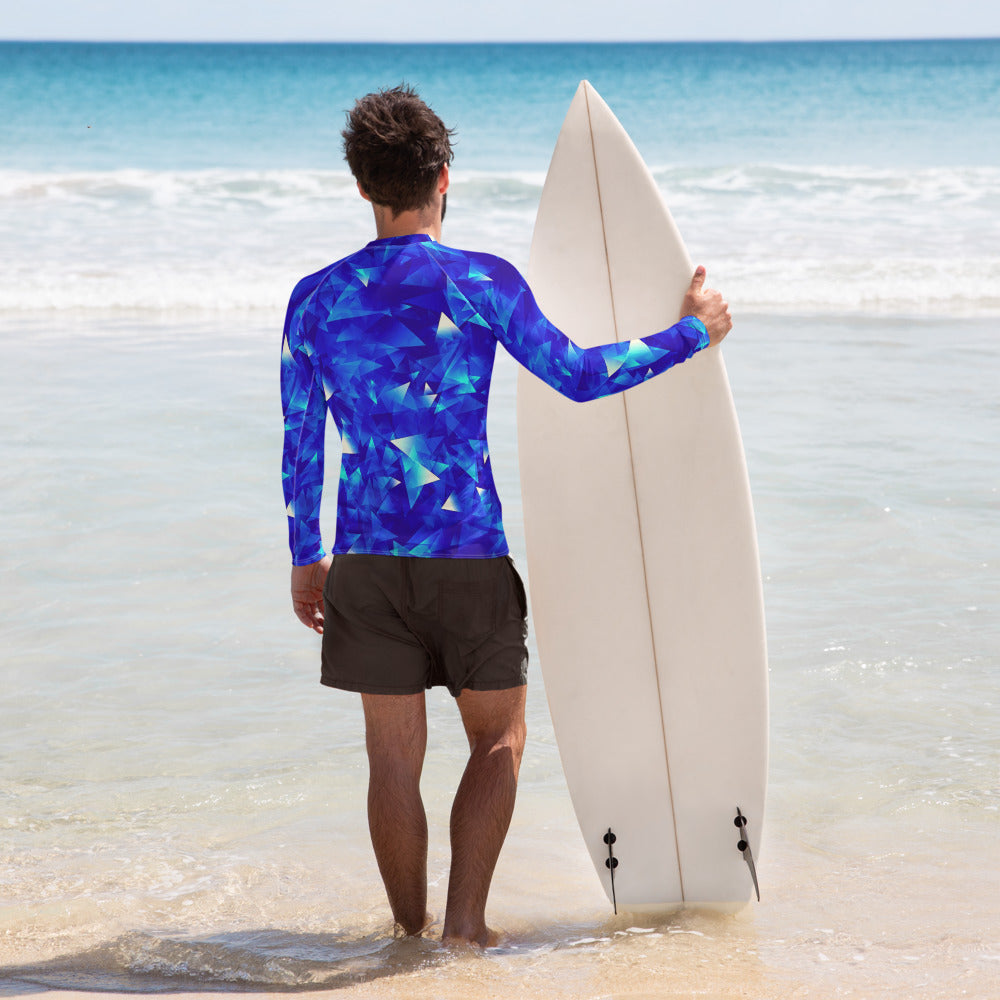 Crystal Blue Men's Long Sleeve Dry Fit