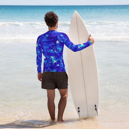 Crystal Blue Men's Long Sleeve Dry Fit