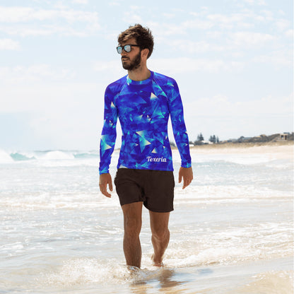 Crystal Blue Men's Long Sleeve Dry Fit