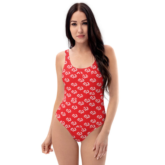 Poly Love Red One-Piece Swimsuit