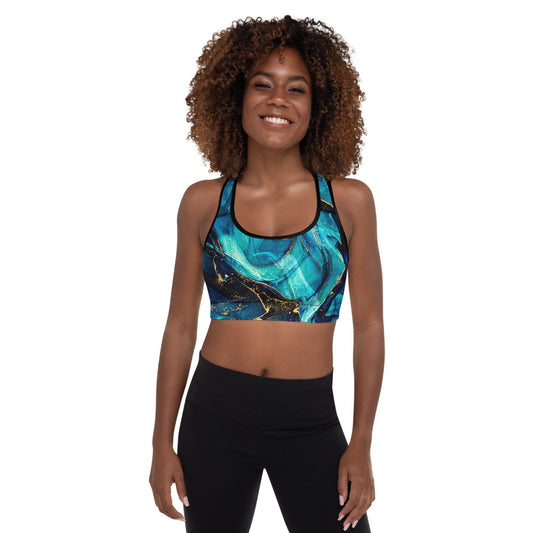 marble mix  Sports Bra
