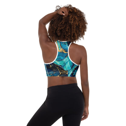 marble mix  Sports Bra