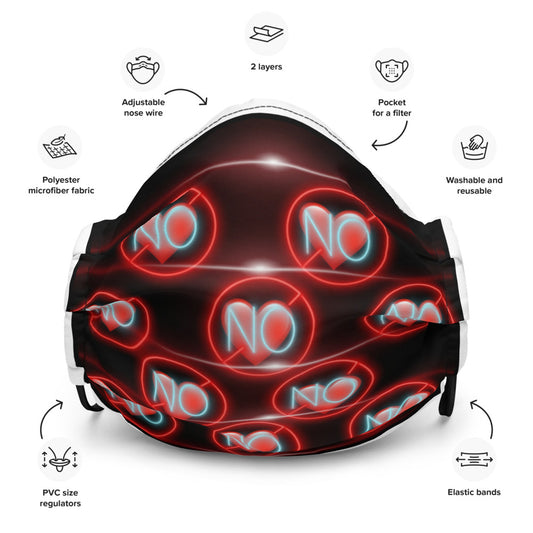 No Love 3 White Print Mask