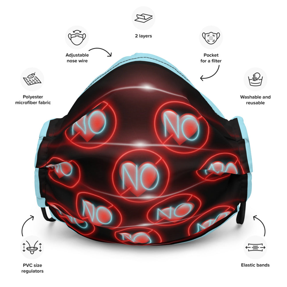 No Love 3 Blue Mask
