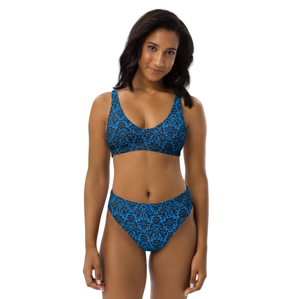 Chandelier blue high-waisted bikini
