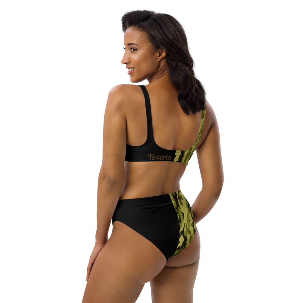 Camo 2 high-waisted bikini