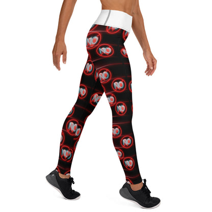 No Love 3 White Leggings with pockets