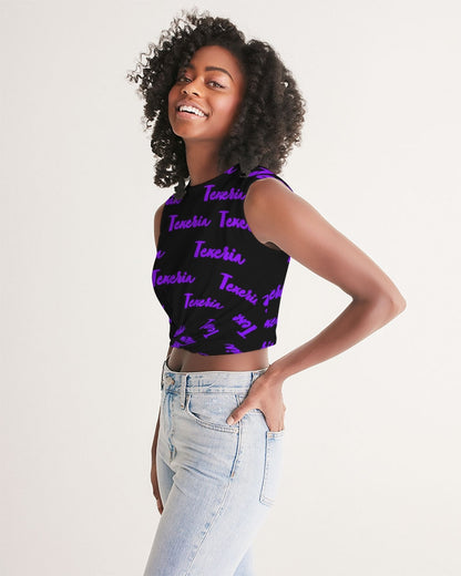 Texeria Monogram purple Women's Twist-Front Tank