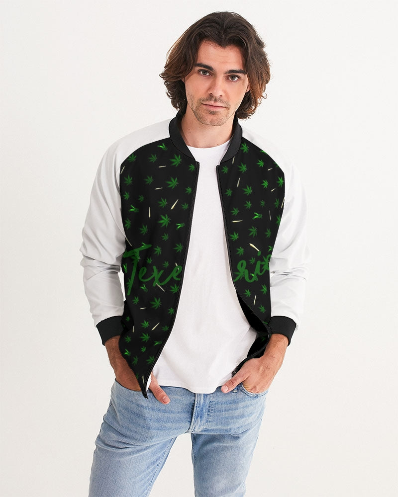 Hemp Leaves Men's Bomber Jacket
