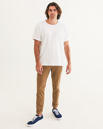 Blue Plaid Men's Faux-Leather Sneaker