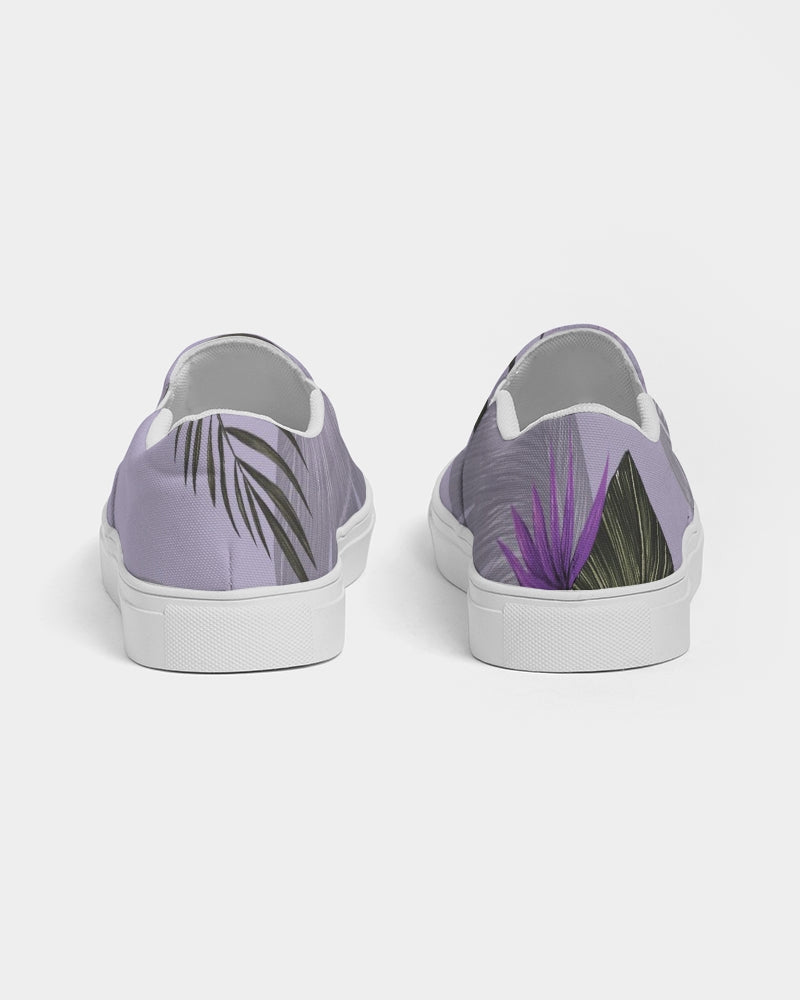 Purple Flower Women's Slip-On Canvas Shoe