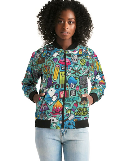Cartoon massacre Women's Bomber Jacket
