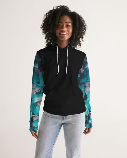 Teal Floral Women's Hoodie