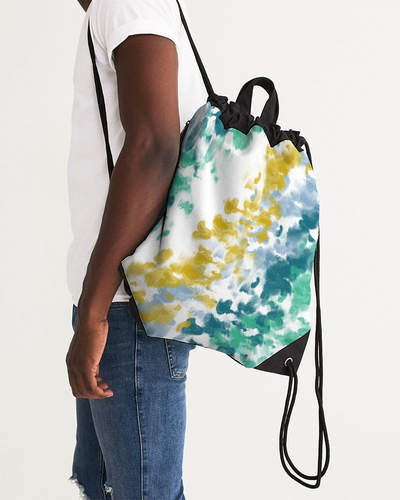 Watercolor Canvas Drawstring Bag