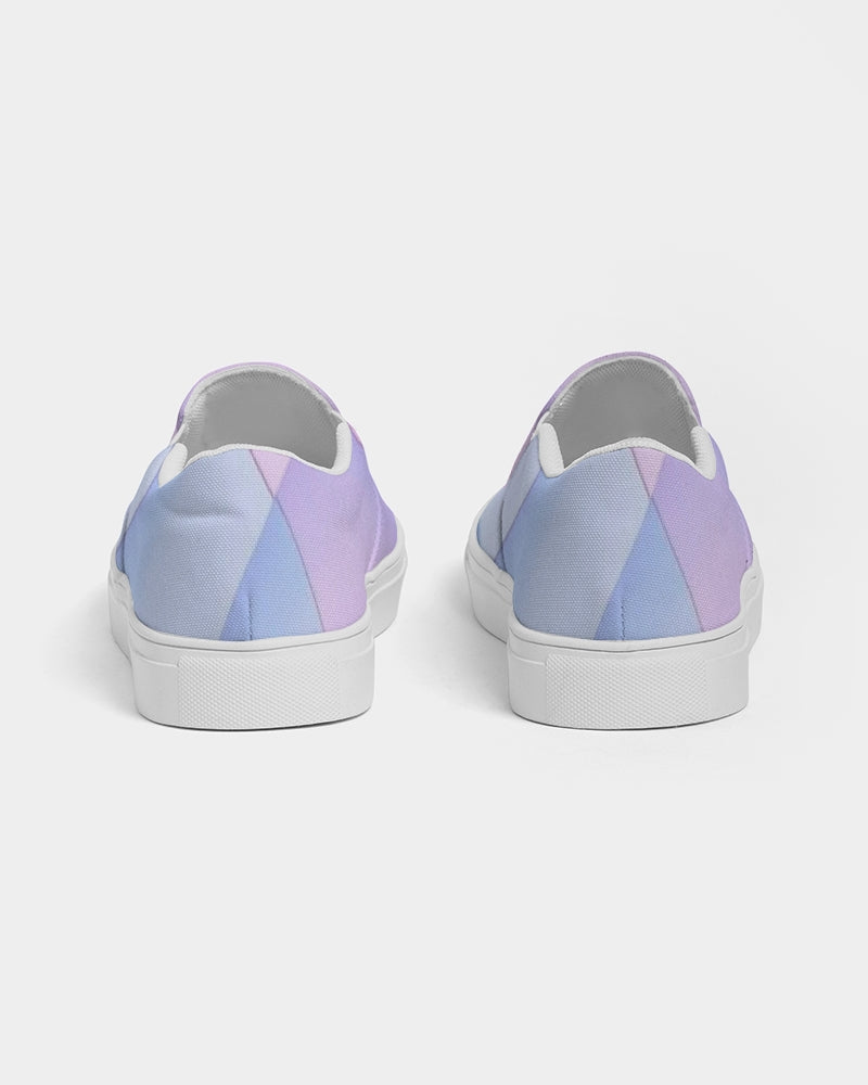 Pastel diamonds Women's Slip-On Canvas Shoe
