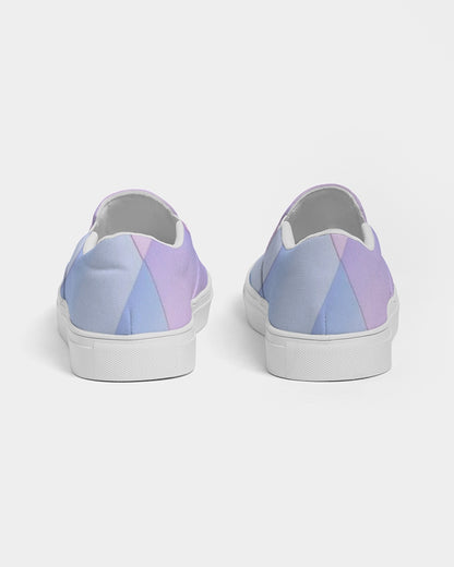 Pastel diamonds Women's Slip-On Canvas Shoe