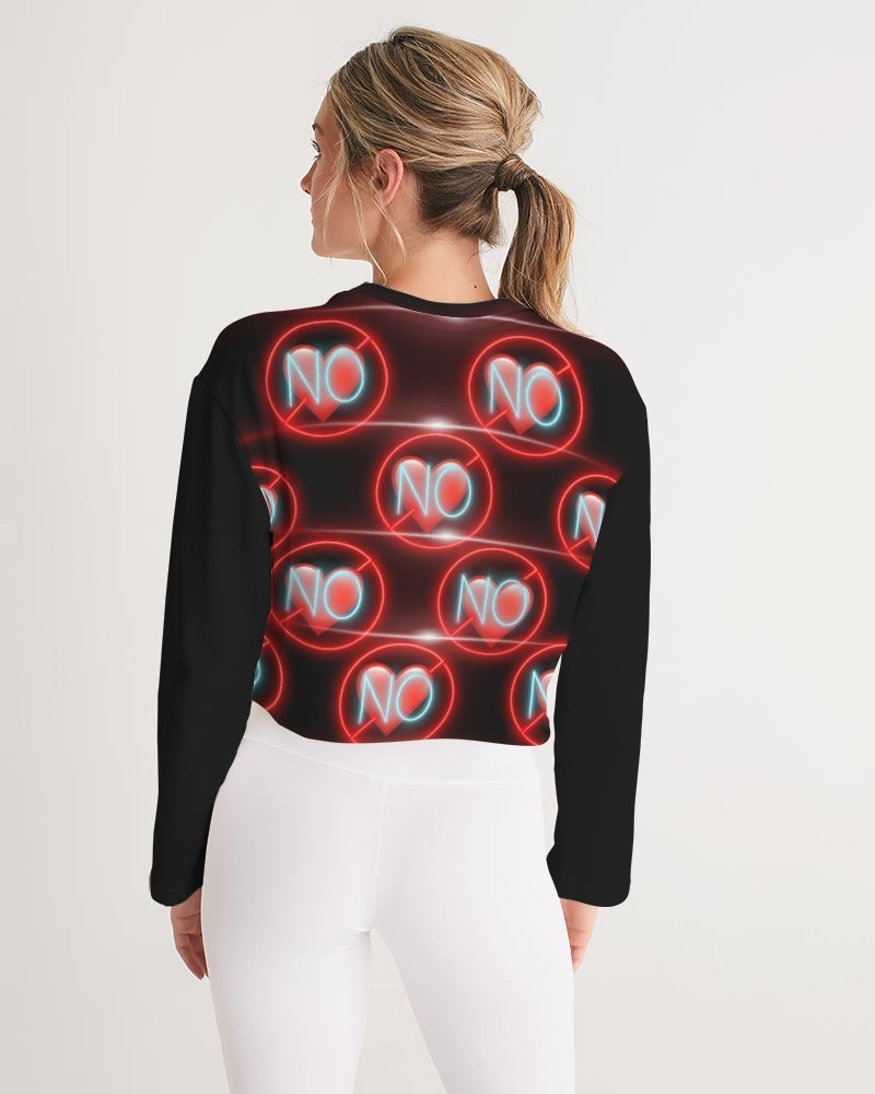 No love 3 Women's Cropped Sweatshirt