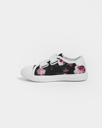Dark Floral Kids Velcro Sneaker