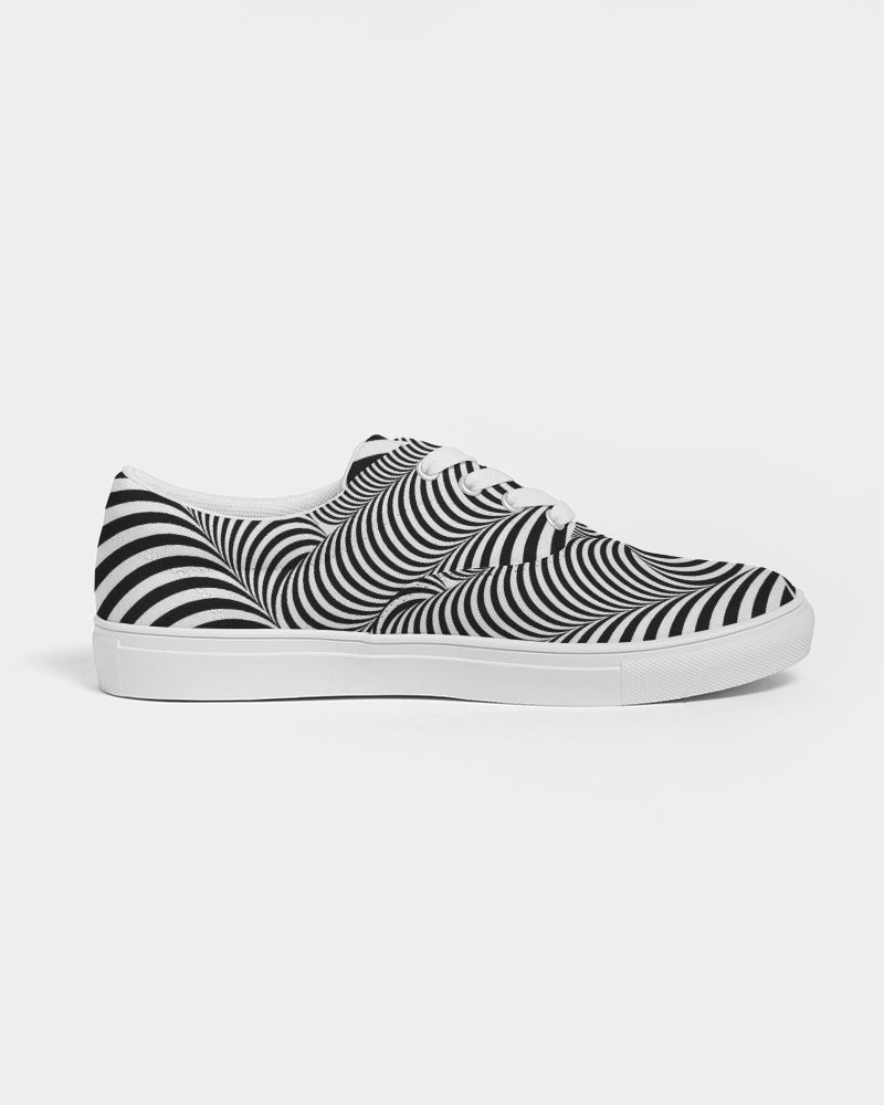 Optical illusion Women's Lace Up Canvas Shoe