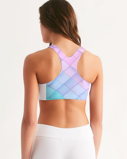 Pastel diamonds Women's Seamless Sports Bra