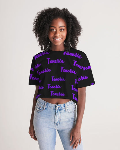 Texeria Monogram purple Women's Lounge Cropped Tee