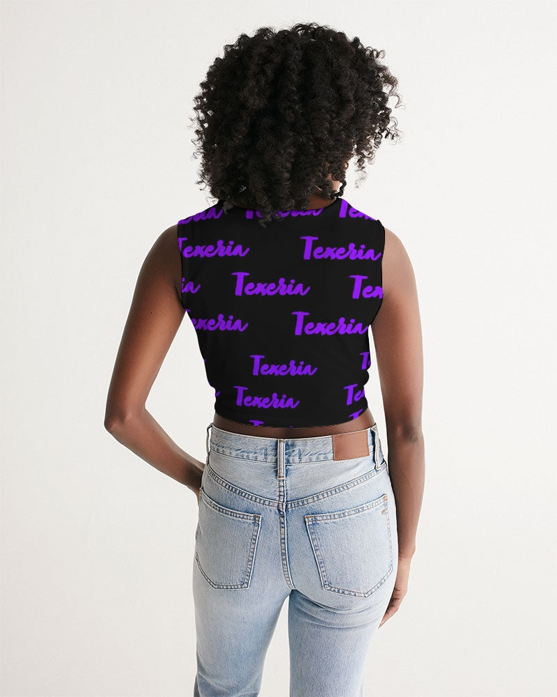 Texeria Monogram purple Women's Twist-Front Tank