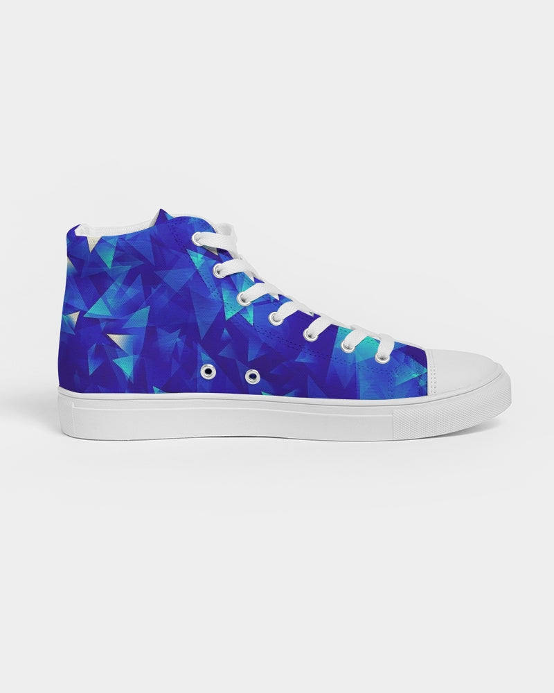 Crystal Blue Men's Hightop Canvas Shoe
