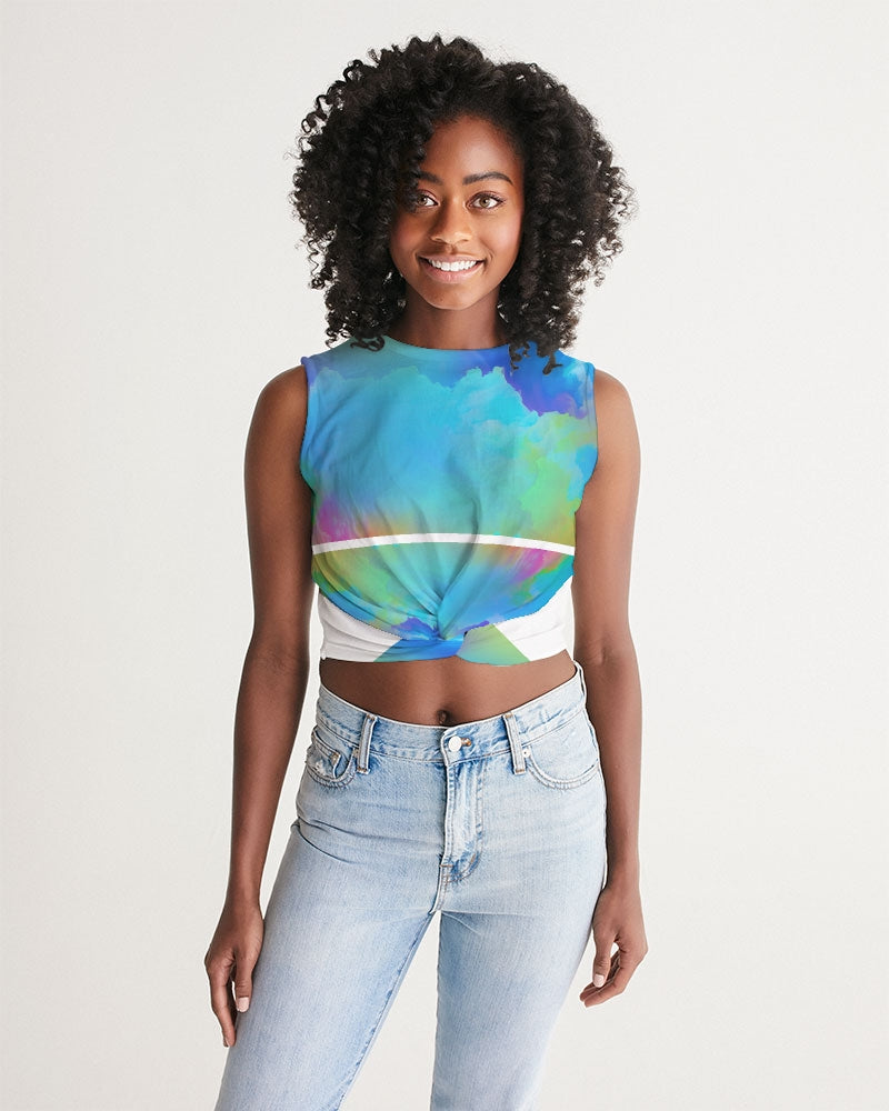 Color clouds Women's Twist-Front Tank