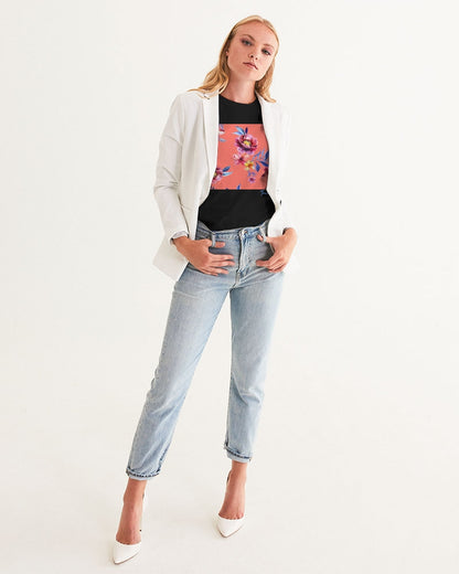 Peach Floral Women's Graphic Tee