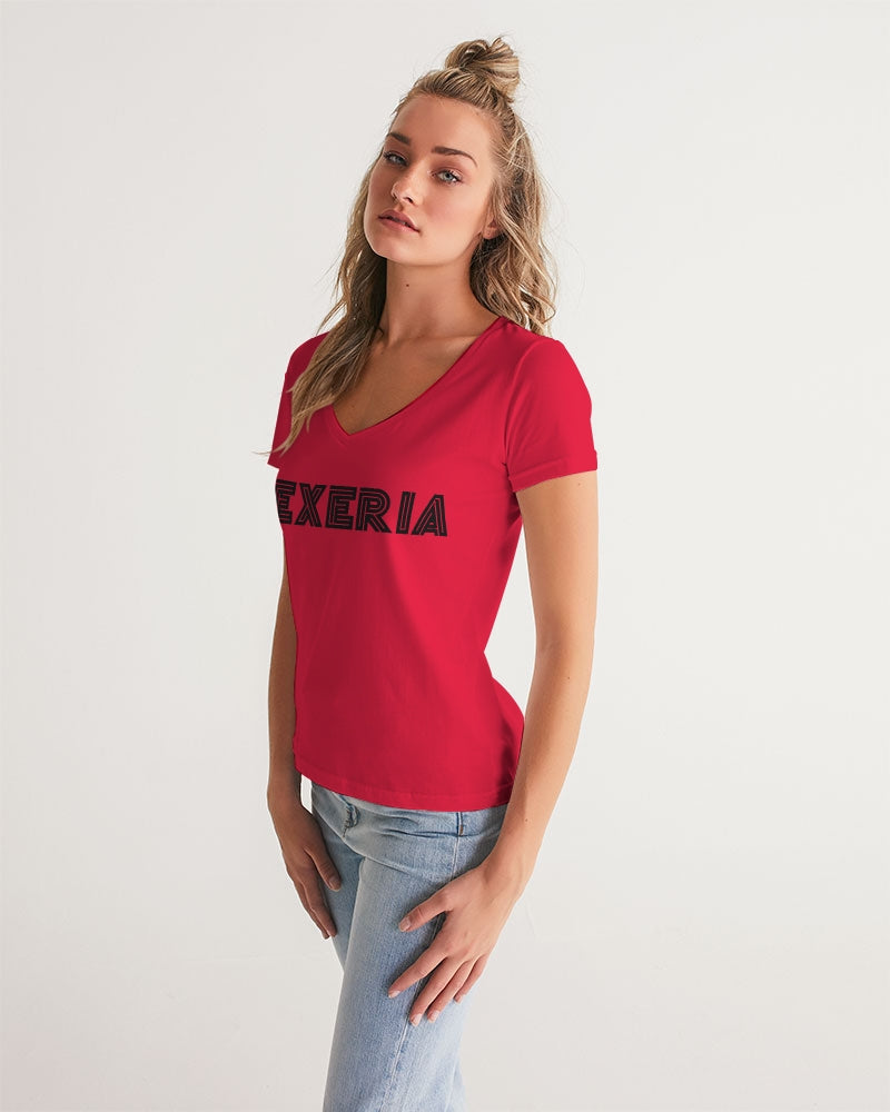 Candy Apple Red Women's V-Neck Tee
