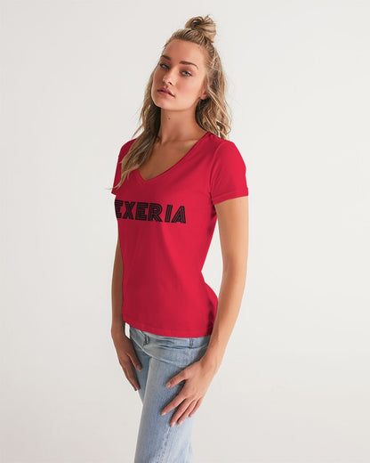 Candy Apple Red Women's V-Neck Tee
