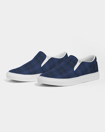 Blue Plaid Women's Slip-On Canvas Shoe