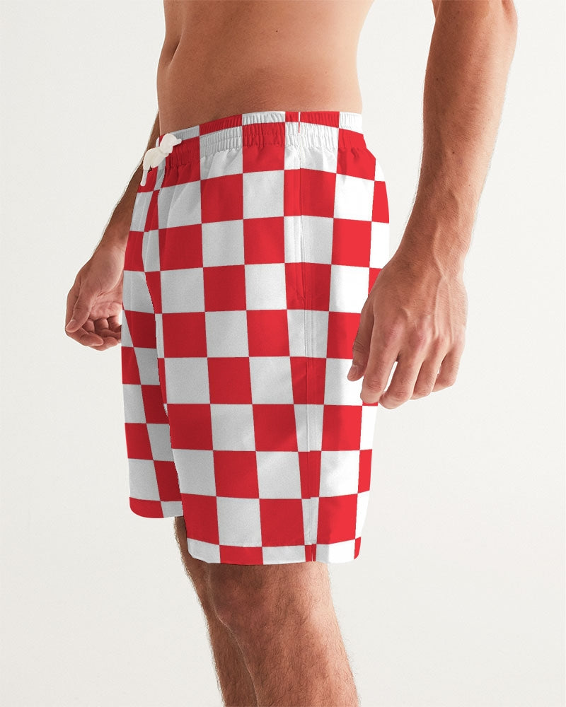 checkered Men's Swim Trunk