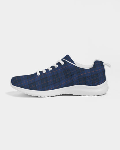Blue Plaid Women's Athletic Shoe