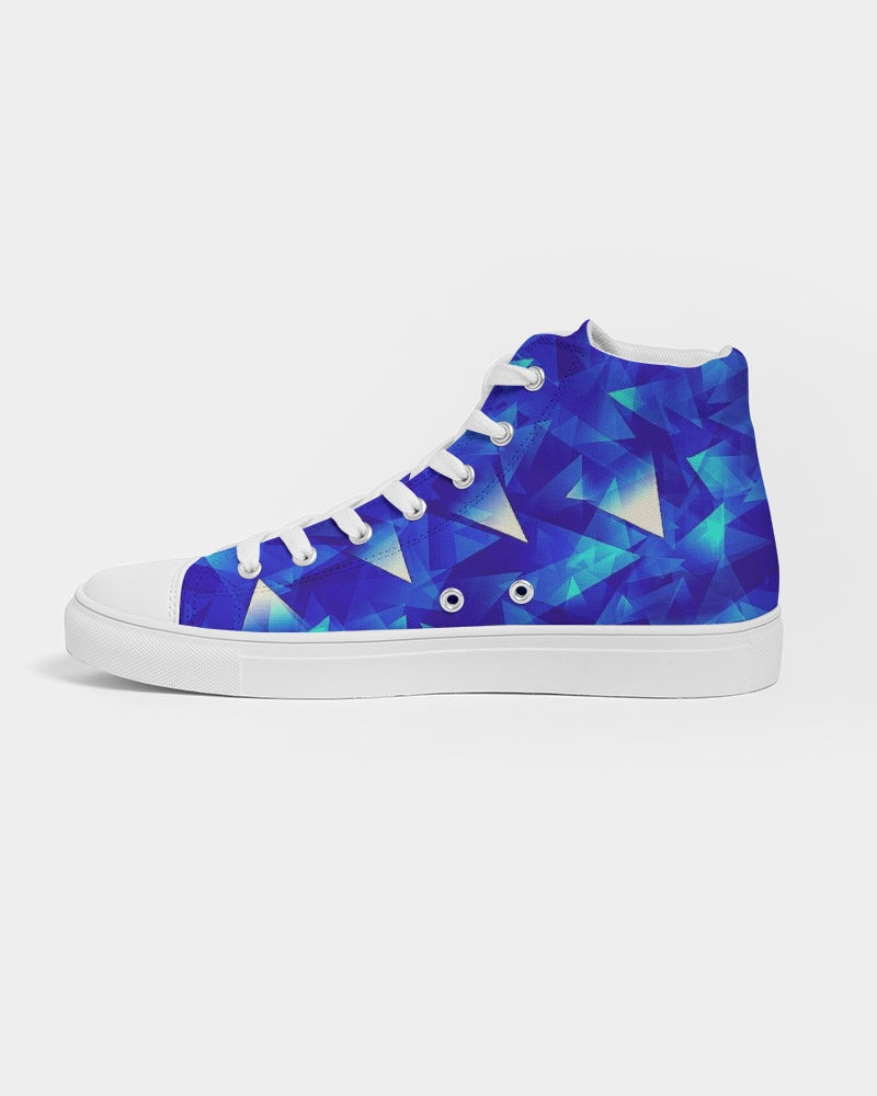 Crystal Blue Men's Hightop Canvas Shoe