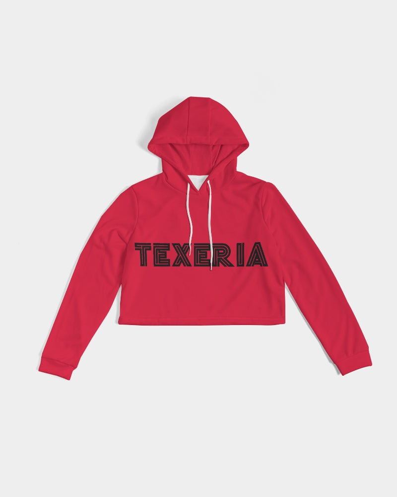 Candy Apple Red Women's Cropped Hoodie
