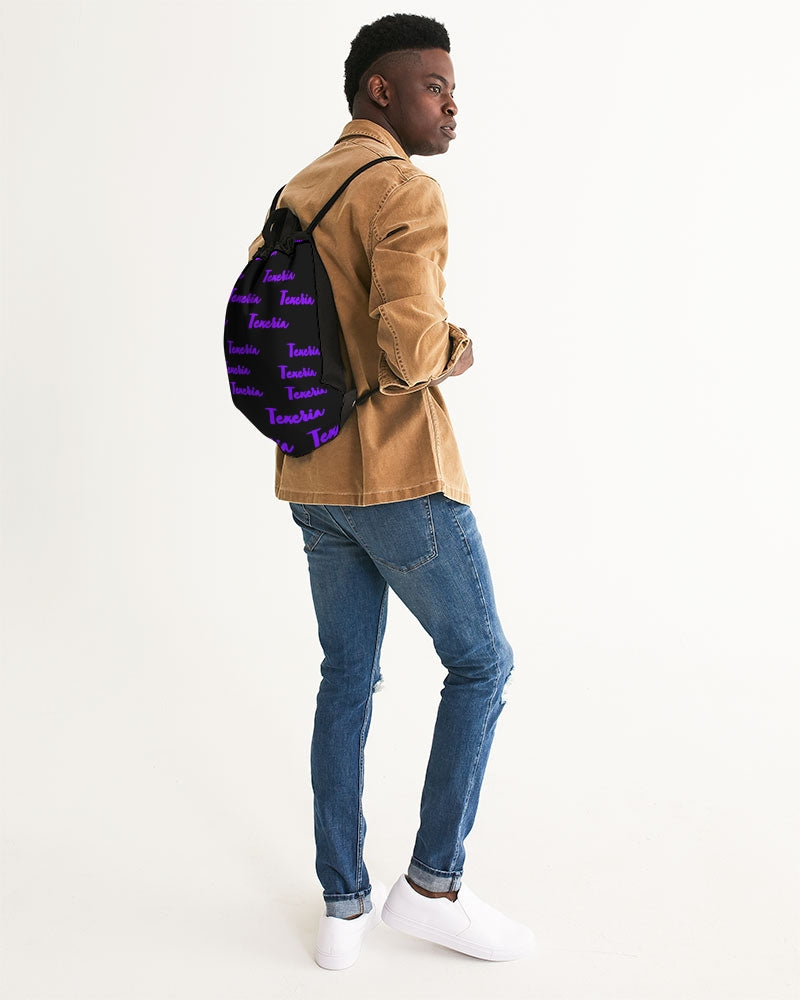 Texeria Monogram purple Canvas Drawstring Bag