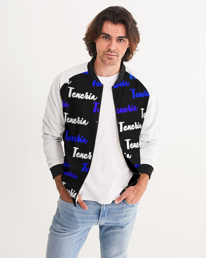 Texeria Monogram Blue Men's Bomber Jacket