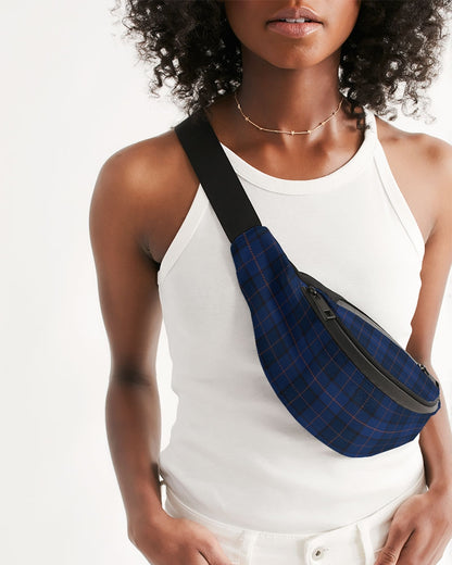 Blue Plaid Crossbody Sling Bag