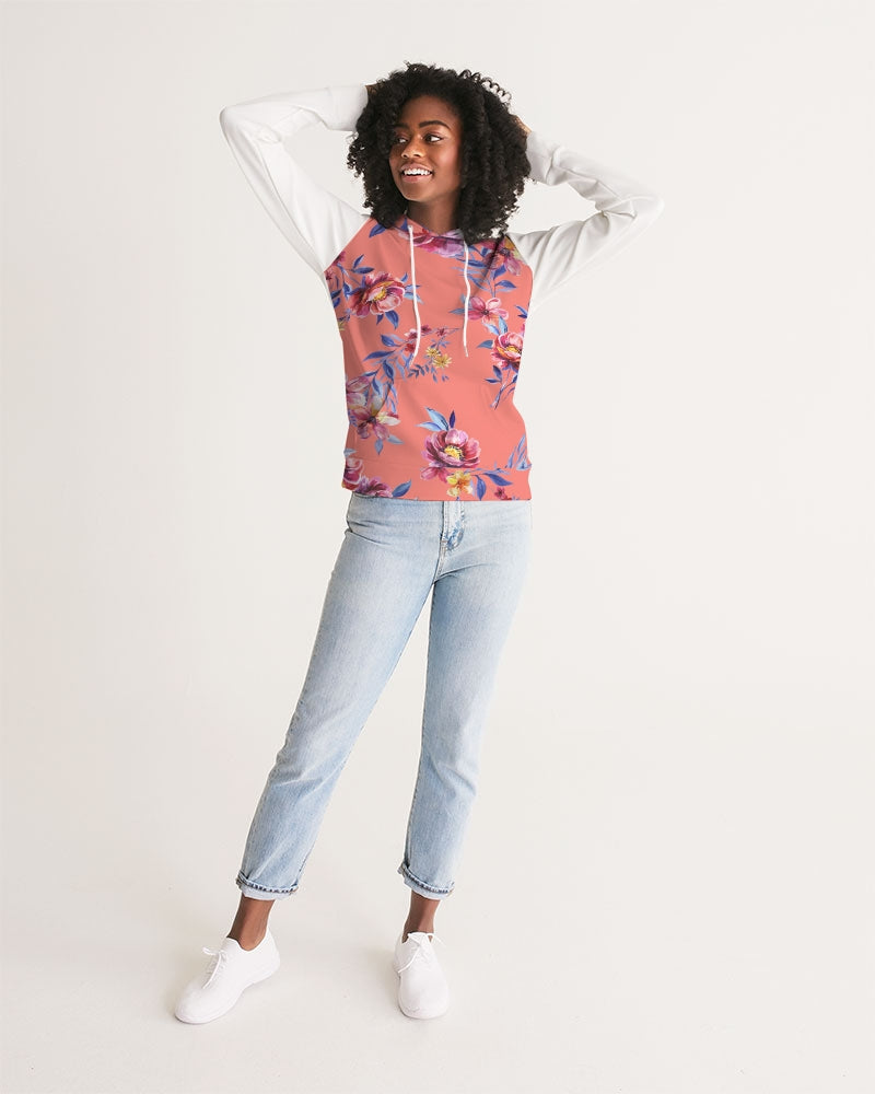 Peach Floral Women's Hoodie