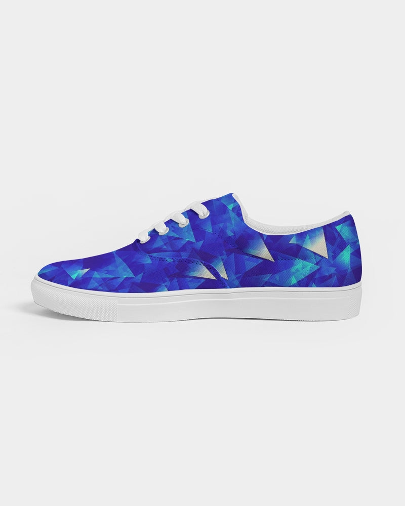 Crystal Blue Women's Lace Up Canvas Shoe